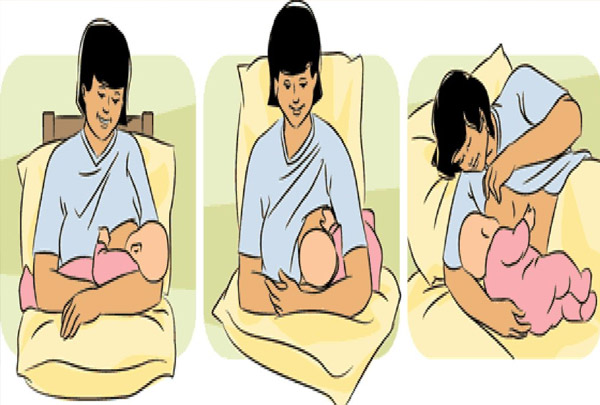 Cho bé bú đúng tư thế giúp hạn chế tình trạng đau lưng